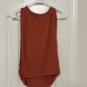 Rust Orange Sleeveless Top